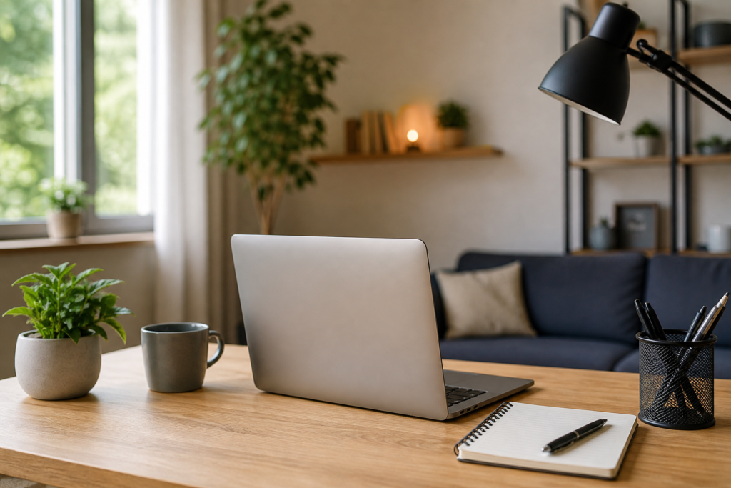how to start a profitable business from home step by step workspace setup